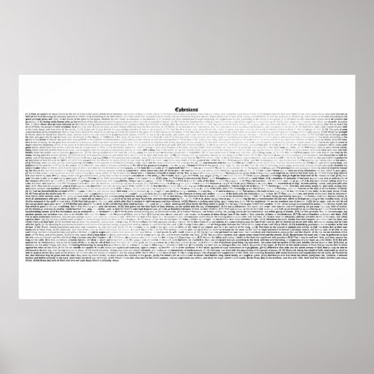 Buch der Ephesianer (vollständiger KJV-Text) Poster (Vorne)