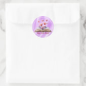 Buch der Herzen Rosa Runder Aufkleber (Tasche)