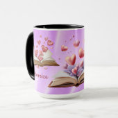 Buch der Herzen Rosa Tasse (Vorderseite Links)