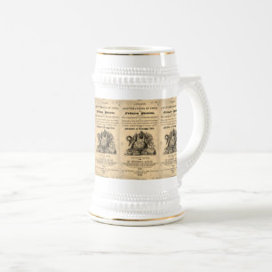 Buch der kulinarischen Gifte 1820 antiker Totenkop Bierglas