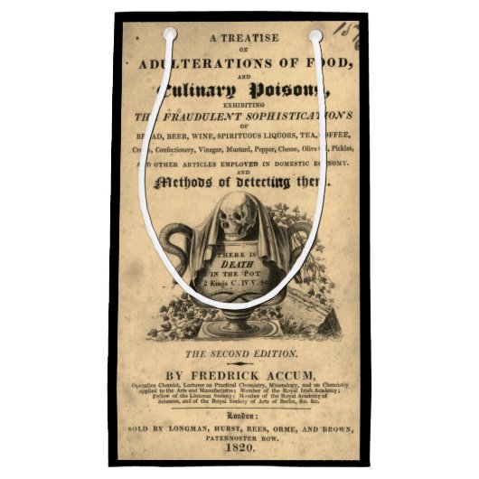 Buch der kulinarischen Gifte aus dem Jahre 1820 an Kleine Geschenktüte (Vorderseite)
