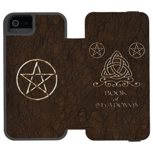 Buch der Schatten Brown Incipio iPhone Geldbeutel-Hülle (Folio Geöffnet)
