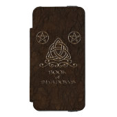 Buch der Schatten Brown Incipio iPhone Geldbeutel-Hülle (Folio Vorderseite)