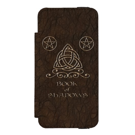 Buch der Schatten Brown Incipio iPhone Geldbeutel-Hülle (Folio Vorderseite)