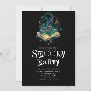 Buch der Schatten Rauch Gruselige Halloween-Party Einladung