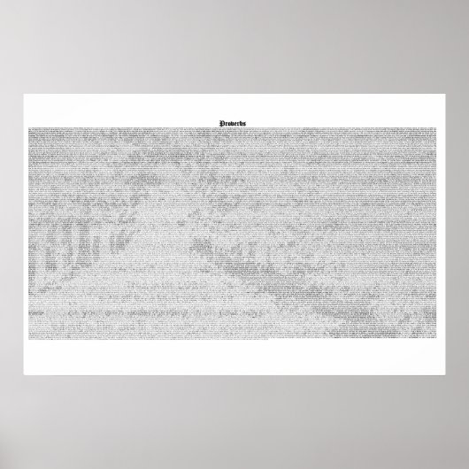 Buch der Sprichwörter (vollständiger KJV-Text) Poster (Vorne)