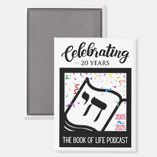 Buch des 20. Jubiläums des Podcasts Magnet (Vorderseite/Rückseite)