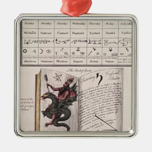 Buch des Geistes Silbernes Ornament (Vorne)