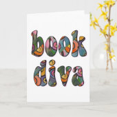 Buch-Diva 2 Karte (Gelbe Blume)
