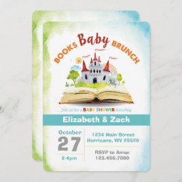 Buch-Duschen-Babyparty-Einladung Einladung