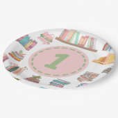 Buch Erster Geburtstag Pappteller (Schrägansicht)