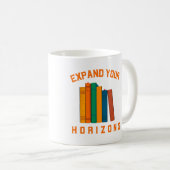 Buch: Erweitern Sie Ihren Horizont Kaffeetasse (VorderseiteRechts)