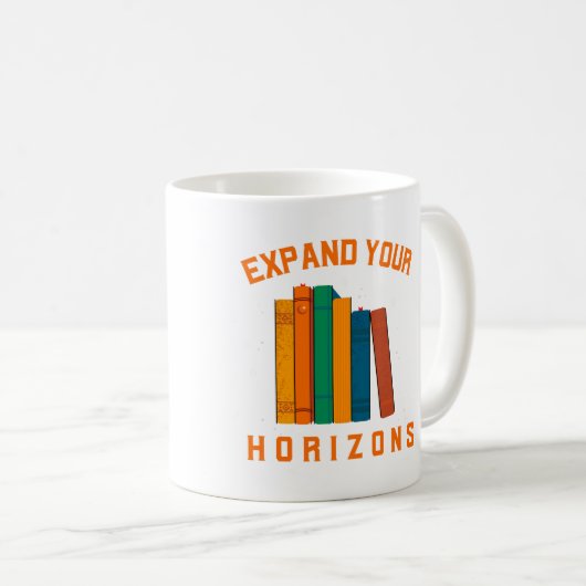 Buch: Erweitern Sie Ihren Horizont Kaffeetasse (VorderseiteRechts)