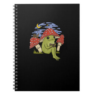 Buch Fan Frosch Mit Pilzhut Cottagecore Kobold