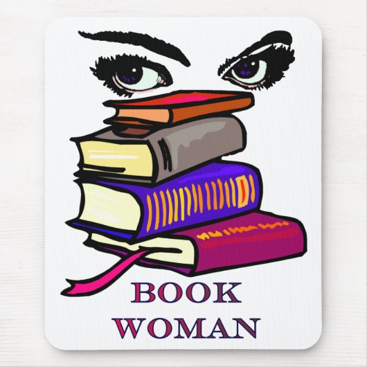 Buch-Frau Mousepad (Vorne)