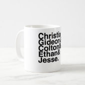 Buch-Freund christlich, Gideon, Colton, Ethan, Kaffeetasse (Vorderseite Links)