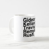 Buch-Freund Gideon, Kellan, Travis, Remy, Eile Kaffeetasse (Vorderseite Links)