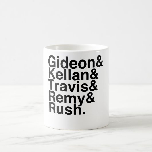 Buch-Freund Gideon, Kellan, Travis, Remy, Eile Kaffeetasse (Mittel)