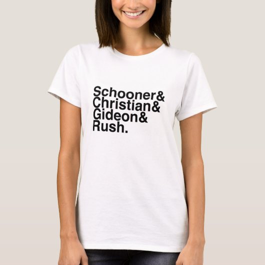 Buch-FreundSchooner, christlich, Gideon, Eile T-Shirt (Vorderseite)