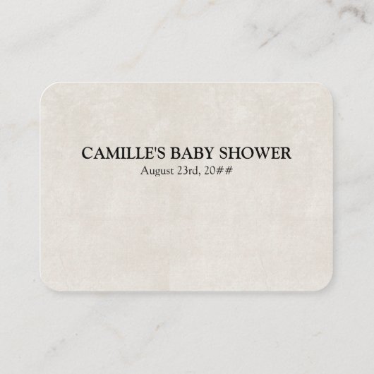 Buch für Baby Gedicht Citrus Orange Neutral Begleitkarte (Rückseite)