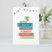 Buch für Babyparty danken Ihnen zu kardieren Dankeskarte (Stehend Vorderseite)