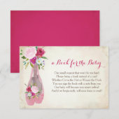 Buch für das Baby, rosa Balletteinsatz Begleitkarte (Vorne/Hinten)