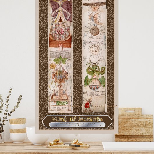 Buch Geheimnisse "Visio Mystica" Alchemy Poster (Küche)