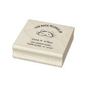 Buch gehört zu Name Address Buchzeichen Funny Cat Gummistempel (Stempel)