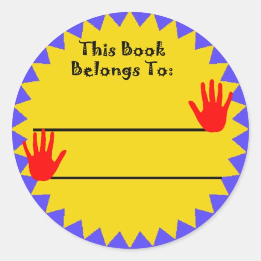 Buch gehört zum Aufkleber (Vorderseite)