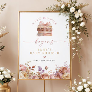 Buch Geschichte Buch Neues Kapitel Baby Shower Poster