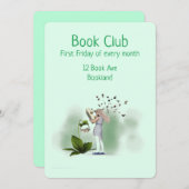 Buch-Gruppenbuch-Party Einladung (Vorne/Hinten)