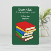 Buch-Gruppenbuch-Party Einladung (Stehend Vorderseite)