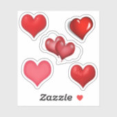 Buch Herz des Valentinstag Aufkleber (Blatt)