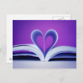 Buch-Herz-Fotografie Postkarte (Vorne/Hinten)