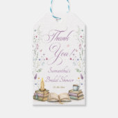 Buch Hochzeitsdusche Dankeschön Geschenkanhänger (Vorderseite)
