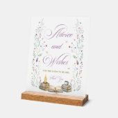 Buch Hochzeitsdusche Rat und Wünsche Acrylschild (Winkel)