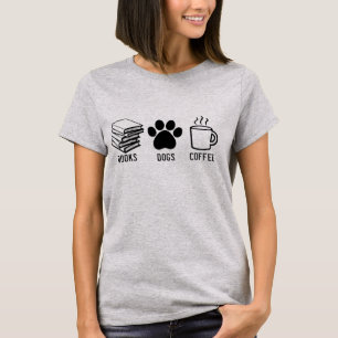 Buch-Hundekaffee-T-Shirt T-Shirt