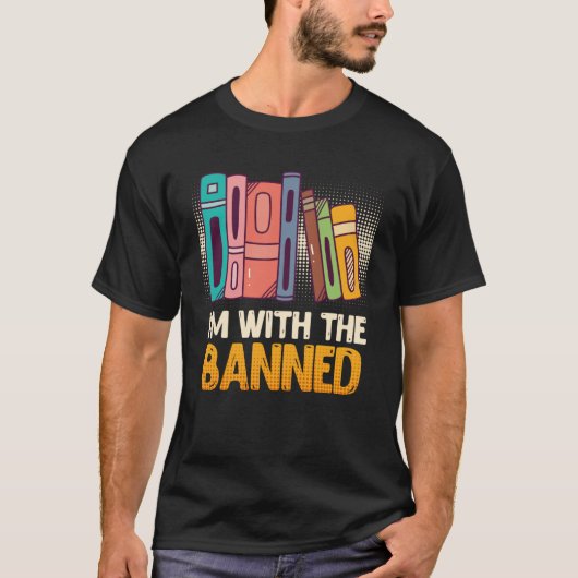Buch I m with Banned Bookworm Reading Book fa T-Shirt (Vorderseite)