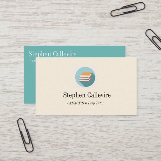 Buch-Ikonen-Bildungs-Geschäfts-Karte Visitenkarte (Vorderseite/Rückseite Beispiel)