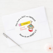 Buch ist kein Waisenkind Bitte Adoptier keinen Aff Runder Aufkleber (Umschlag)