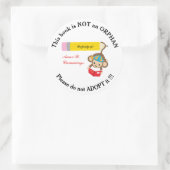 Buch ist kein Waisenkind Bitte Adoptier keinen Aff Runder Aufkleber (Tasche)