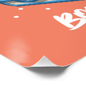 Buch Kaffeekatze glänzendes Poster (Ecke)