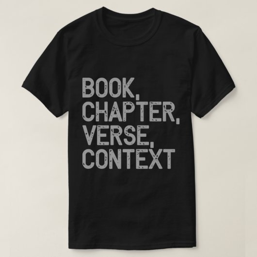 Buch Kapitel Verse Kontext Christliche Theologie-V T-Shirt (Design vorne)