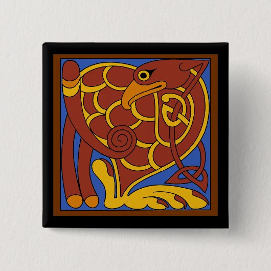 Buch Kells keltischer Knoten Mittelalterlicher Vog Button (Vorderseite)