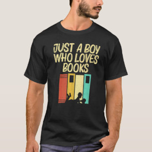 Buch Kinder Jungen Leselese Bibliothekar T-Shirt