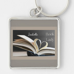 Buch Lady, Personalisiertes Lesegeschenk für Sie Schlüsselanhänger