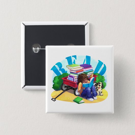 Buch-Lastwagen Button (Vorne & Hinten)