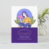 Buch lesen - Club buchen Einladung (Stehend Vorderseite)