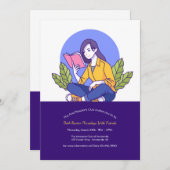 Buch lesen - Club buchen Einladung (Vorne/Hinten)