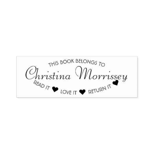 Buch lesen Es Liebe Es gibt Personalisiert Permastempel (Design)